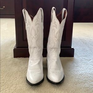 White Dan Post cowboy boots